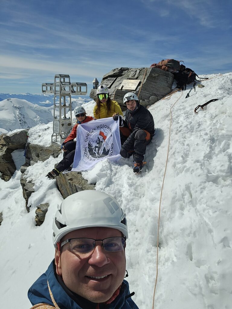 Dufourspitze — grań i szczyt, 3 września 2023