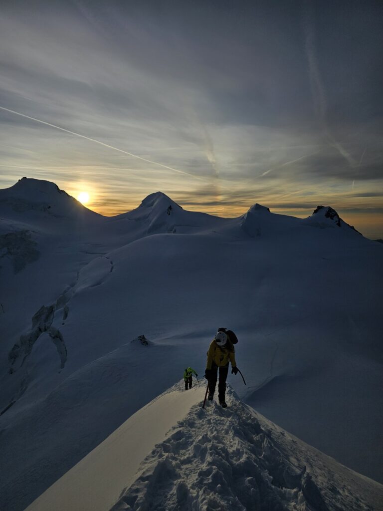 Powrót z Dufourspitze i wejście na Lyskamm — 3–4 września 2023
