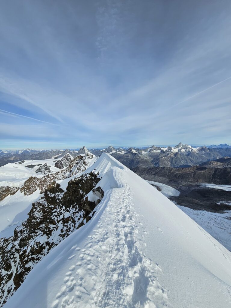 Powrót z Dufourspitze i wejście na Lyskamm — 3–4 września 2023