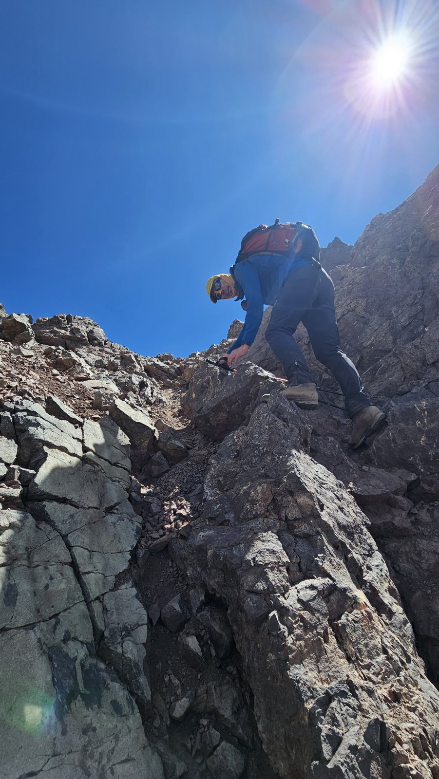 Skalna końcówka wejścia na Cerro Bonete - Cerro Bonete, 26 stycznia 2025