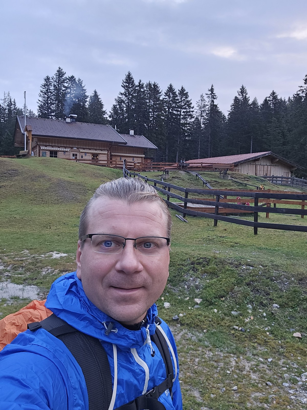 Leszek w dolnej części trasy — Serles, 22 października 2023