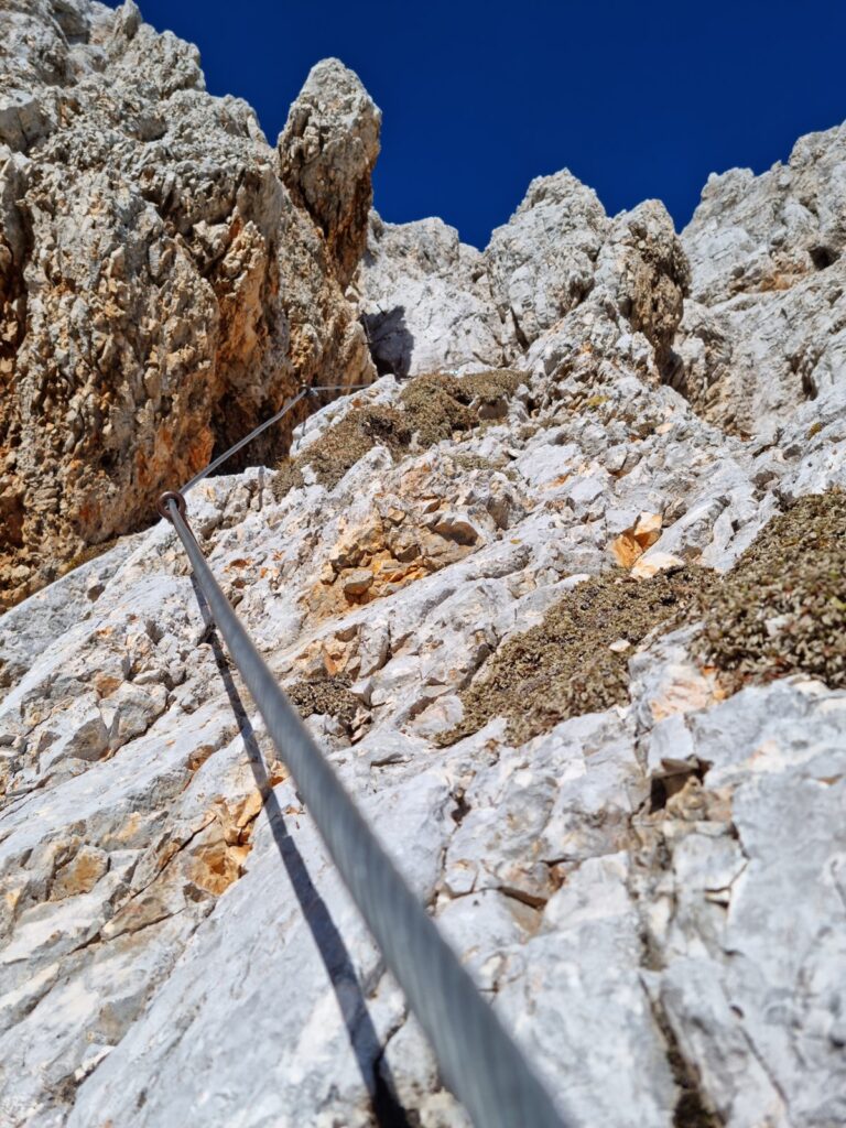 Triglav — skalne odcinki pod szczytem, październik 2022