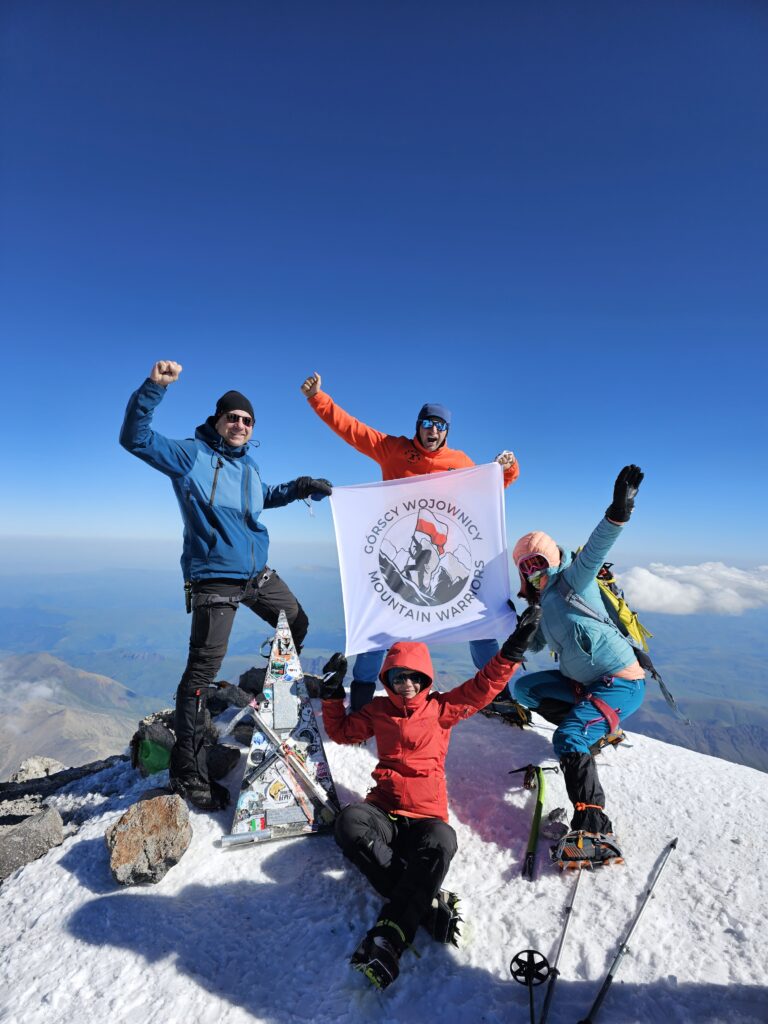 Leszek Piszczyk podczas wejścia na Elbrus