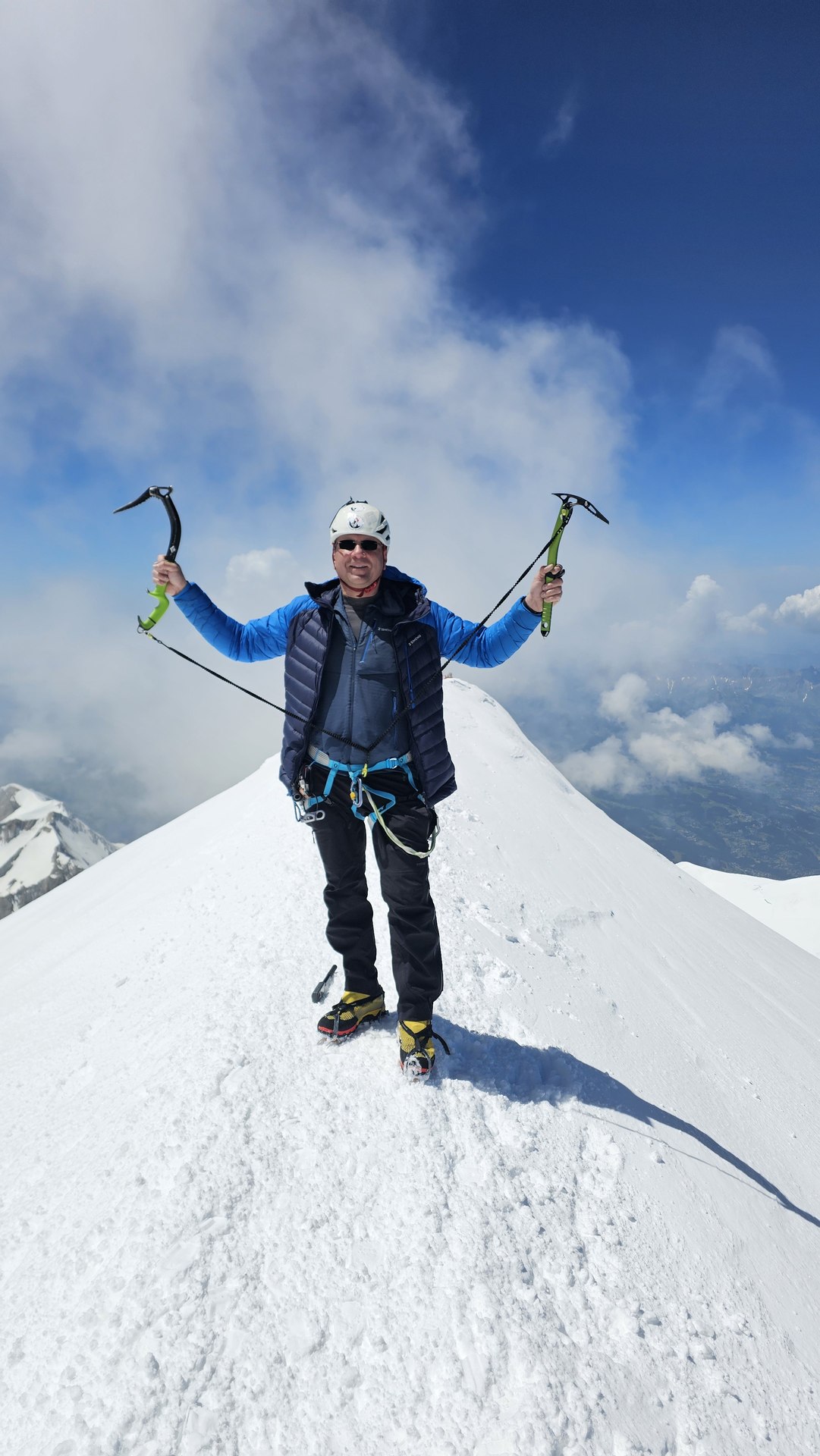 Zdjęcie z górnej części trasy na Mont Blanc