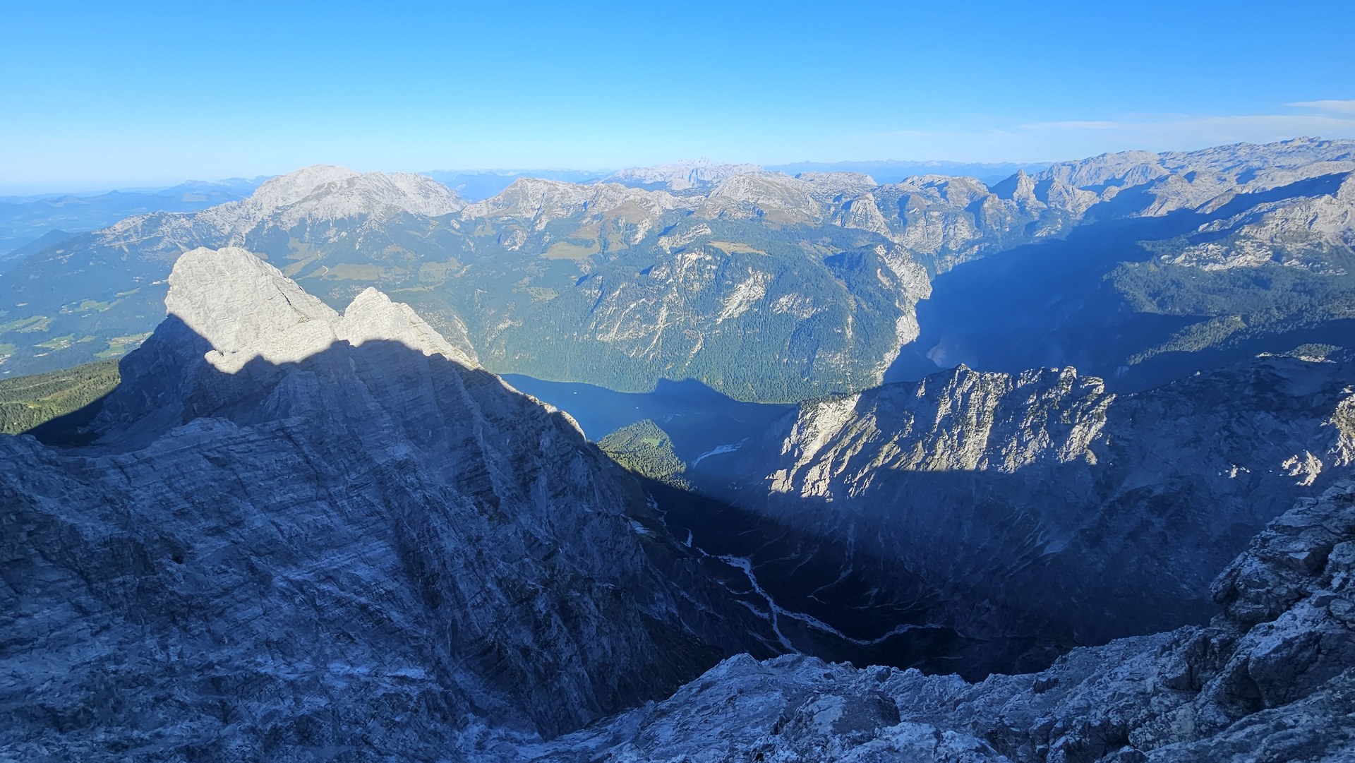 Widok z górnej części ściany Watzmanna